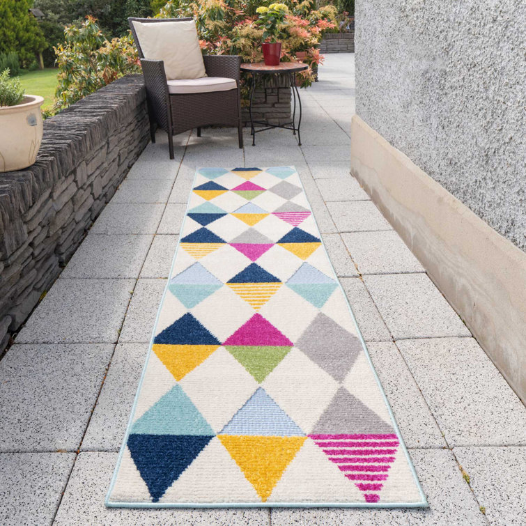 Oliver Tardun Diamond Geometric Flatweave Indoor Outdoor Rug